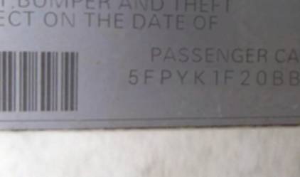 VIN 5FPYK1F20BB451436