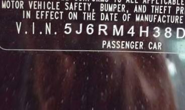 VIN 5J6RM4H38DL068997