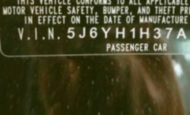 VIN 5J6YH1H37AL002452
