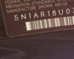 VIN 5N1AR18U07C607172