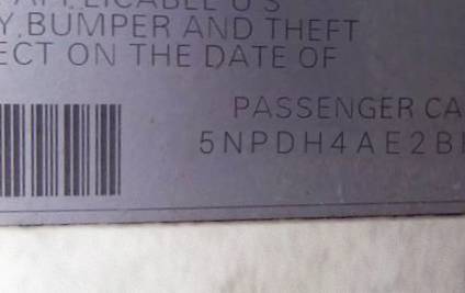 VIN 5NPDH4AE2BH036936