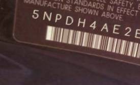 VIN 5NPDH4AE2EH527236