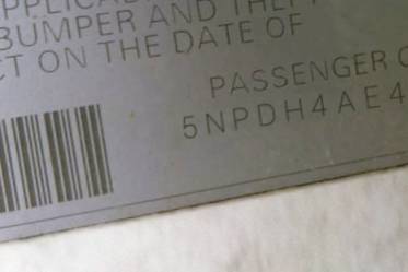 VIN 5NPDH4AE4EH498774