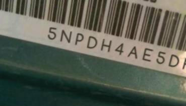 VIN 5NPDH4AE5DH236261