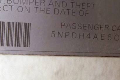 VIN 5NPDH4AE6CH151346