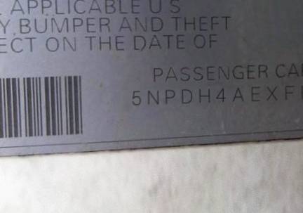 VIN 5NPDH4AEXFH640627