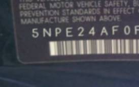 VIN 5NPE24AF0FH183650