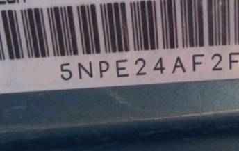 VIN 5NPE24AF2FH139729