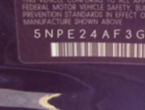 VIN 5NPE24AF3GH277958