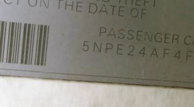VIN 5NPE24AF4FH217413
