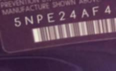 VIN 5NPE24AF4GH344020