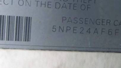 VIN 5NPE24AF6FH123789