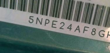 VIN 5NPE24AF8GH366666