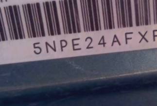 VIN 5NPE24AFXFH127117