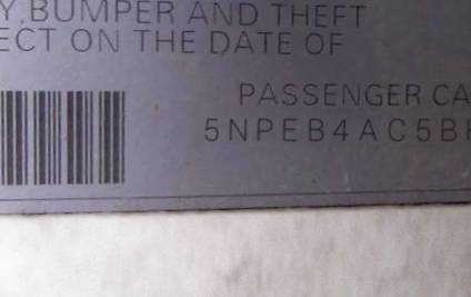 VIN 5NPEB4AC5BH108121