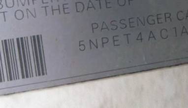 VIN 5NPET4AC1AH656662