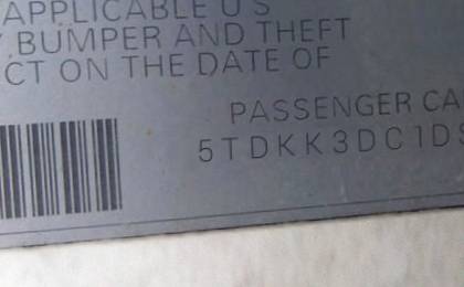 VIN 5TDKK3DC1DS368859