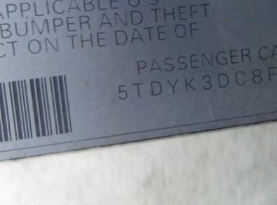 VIN 5TDYK3DC8FS571406