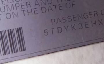 VIN 5TDYK3EHXDS115401