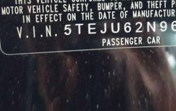 VIN 5TEJU62N96Z299775