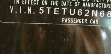 VIN 5TETU62N68Z495183