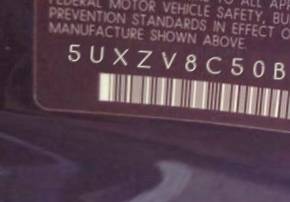 VIN 5UXZV8C50BL419352