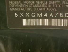 VIN 5XXGM4A75DG125795