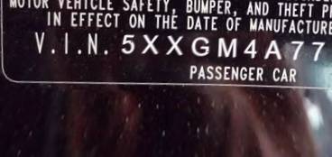 VIN 5XXGM4A77EG281712