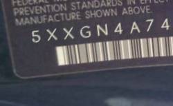 VIN 5XXGN4A74FG445612