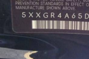 VIN 5XXGR4A65DG195497