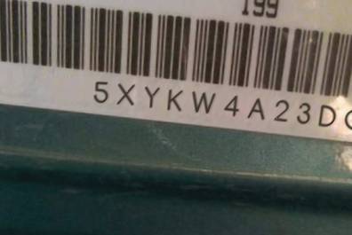 VIN 5XYKW4A23DG343870