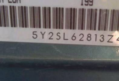 VIN 5Y2SL62813Z457891