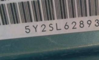 VIN 5Y2SL62893Z412682