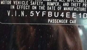 VIN 5YFBU4EE1DP118739