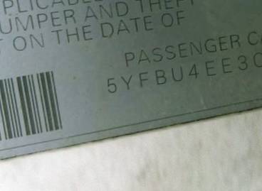 VIN 5YFBU4EE3CP013909