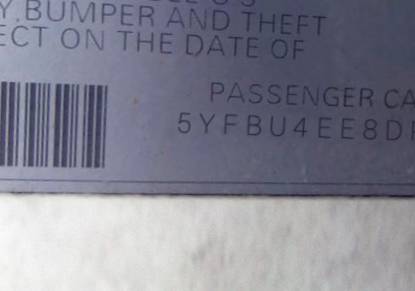 VIN 5YFBU4EE8DP117328