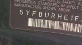 VIN 5YFBURHE1FP212809