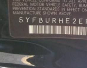 VIN 5YFBURHE2EP066824