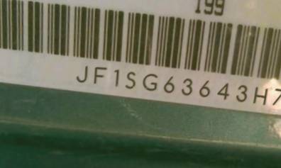 VIN JF1SG63643H745577