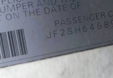 VIN JF2SH64689H771602