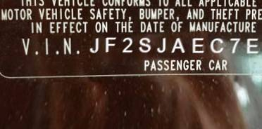 VIN JF2SJAEC7EH538770