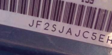 VIN JF2SJAJC5EH422876