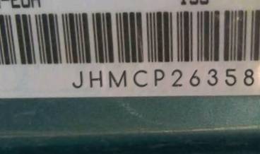 VIN JHMCP26358C073556