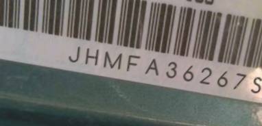 VIN JHMFA36267S005900