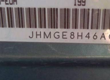 VIN JHMGE8H46AC033007