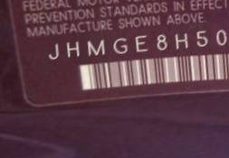 VIN JHMGE8H50DC060698