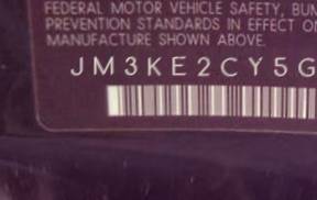 VIN JM3KE2CY5G0664898