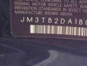 VIN JM3TB2DA1B0301490