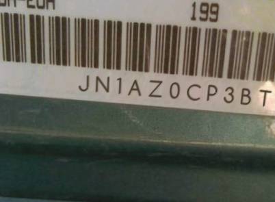 VIN JN1AZ0CP3BT005457