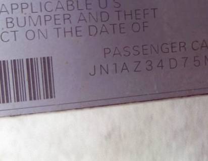 VIN JN1AZ34D75M603569